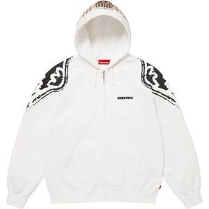 Supreme Wings Zip Up Hooded Sweatshirt ‘White’